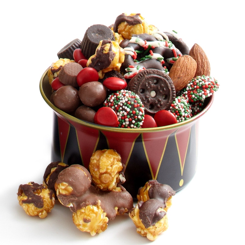 Nutcracker Gift Tin with Holiday Snack Mix