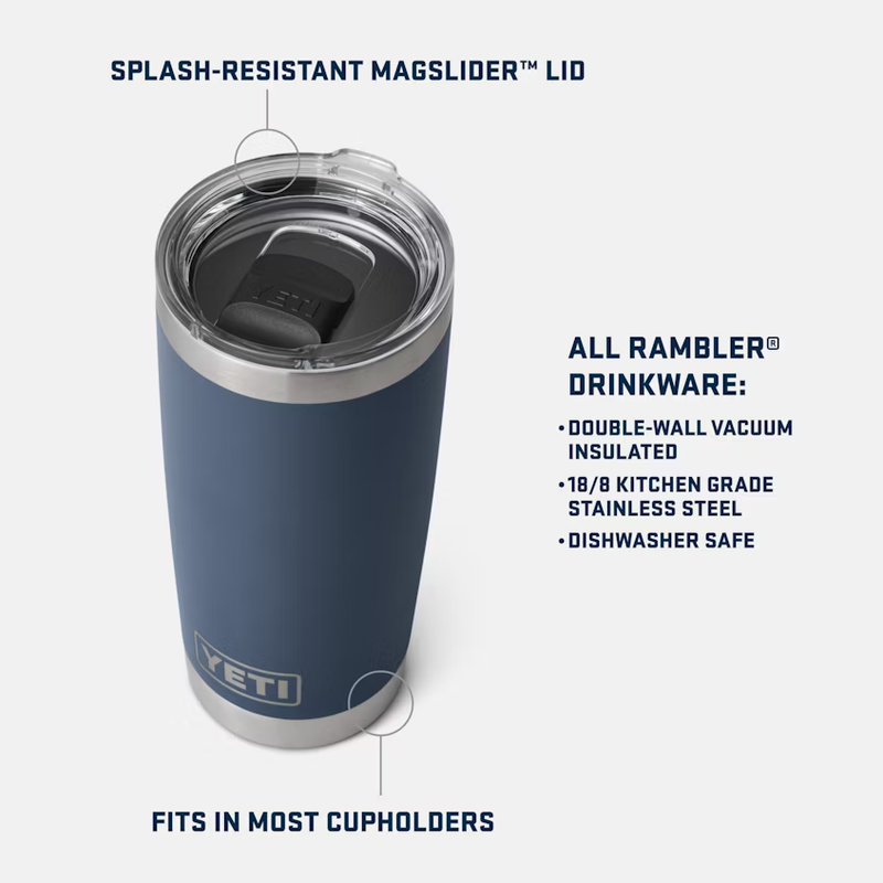 Rambler® 20 oz Tumbler with Magslider Lid