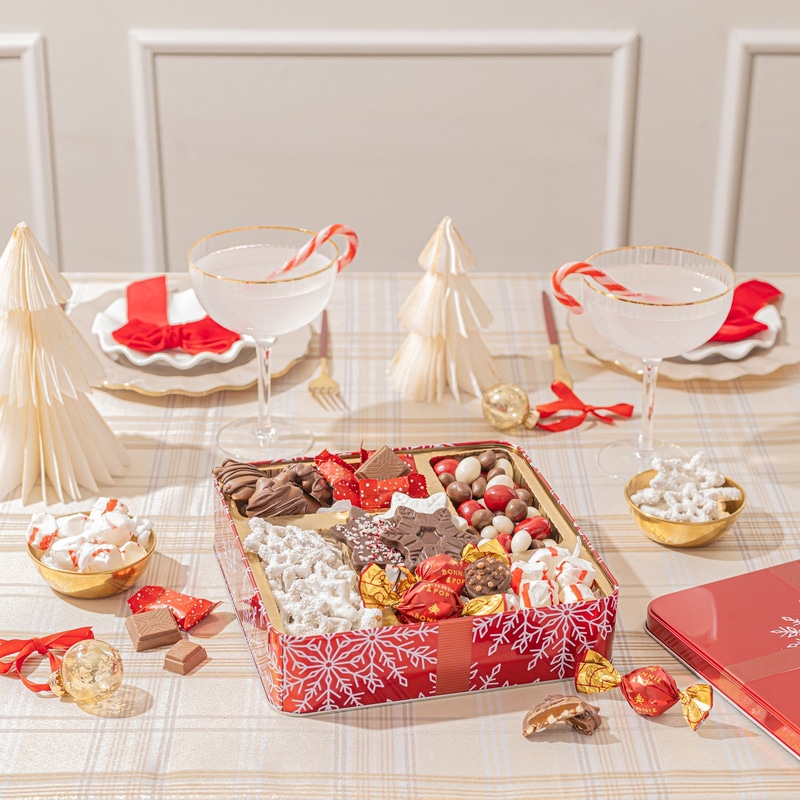Chocolate & Nuts Holiday Gift Tin