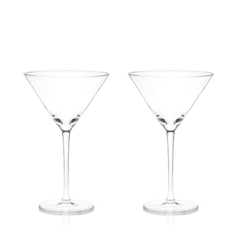 Crystal Martini Glasses, Set of 2