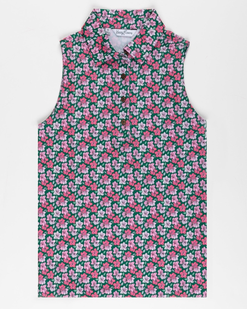 The Azaleas Sleeveless Golf Polo