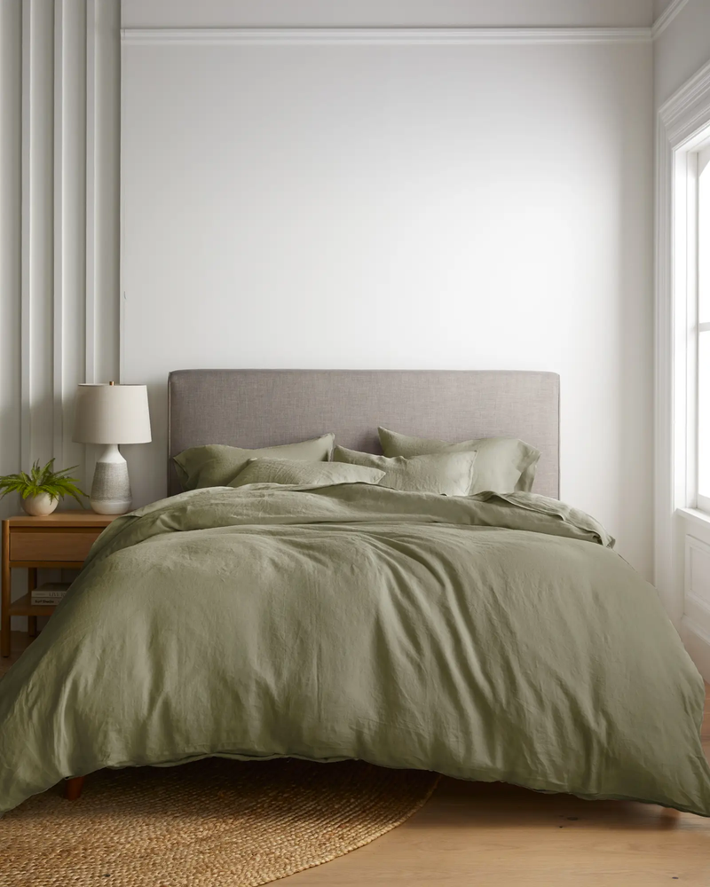 European Linen Duvet Cover Set, Queen