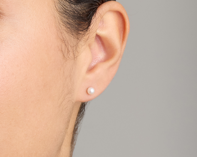 14K Gold Freshwater Cultured Pearl Studs