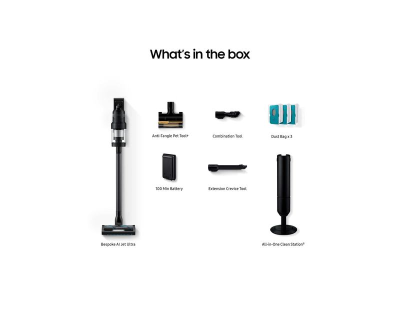 Bespoke AI Jet™ Ultra Cordless Stick Vacuum with All-in-One Clean Station® and 400AW Suction Power
