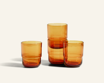 Short Night & Day Glasses, Set of 4