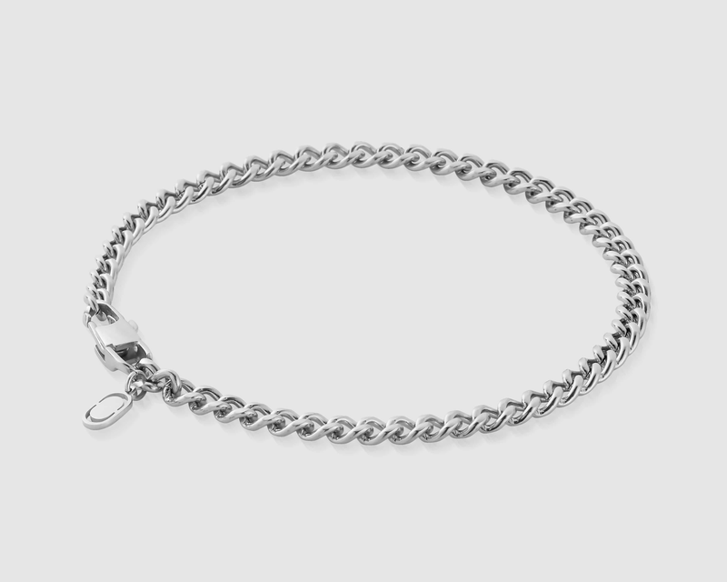 Silver Cuban Bracelet 4mm