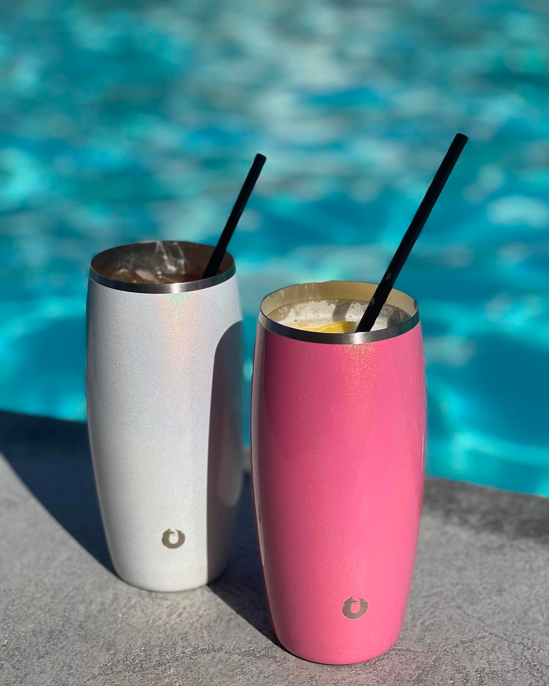 SnowFox Stainless Steel Beer Glass, Set of 2 Goody