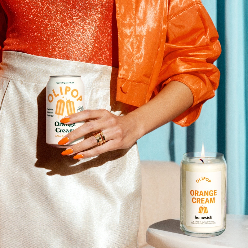 Olipop x Homesick Orange Cream Candle