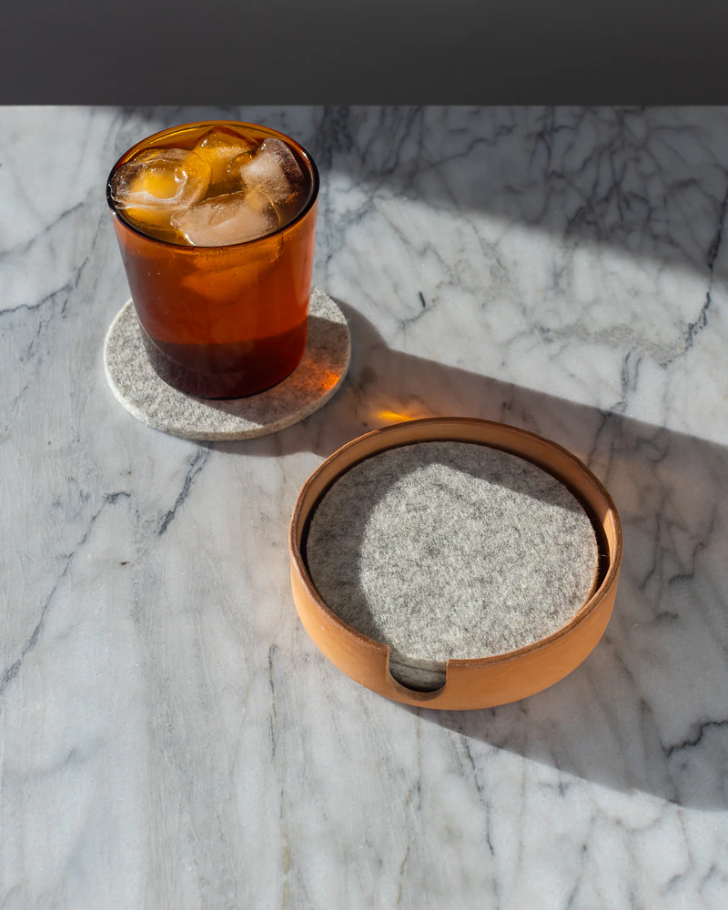 Coaster & Round Tray Gift Set