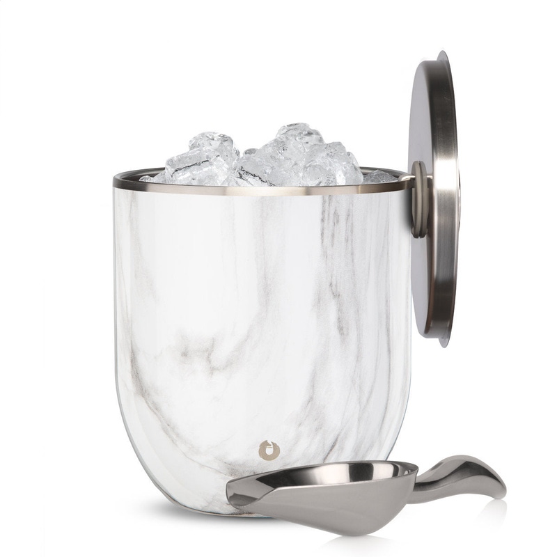 Stainless Steel Ice Bucket with Lid and Scoop
