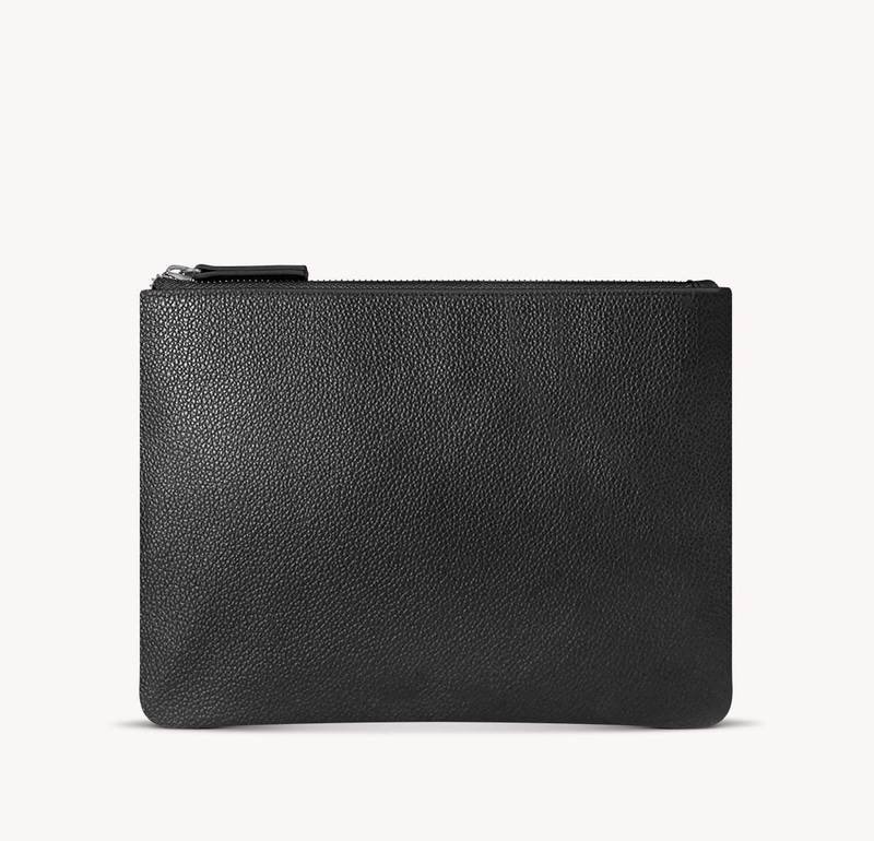Vegan Leather Zip Pouch