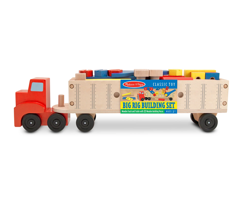 Wooden Big Rig Truck Building Set