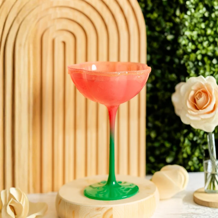 Ombre Flower Coupes, Set of 4