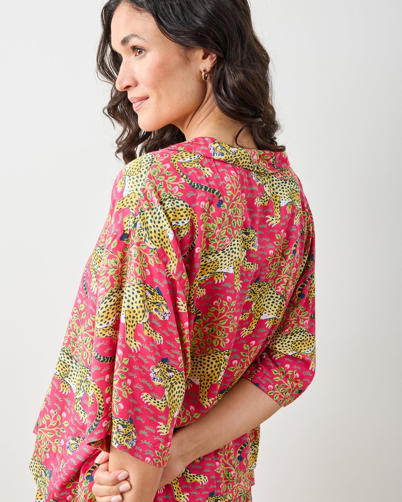 Wildest Dreams Eco Satin Set in Bagheera, Hot Pink