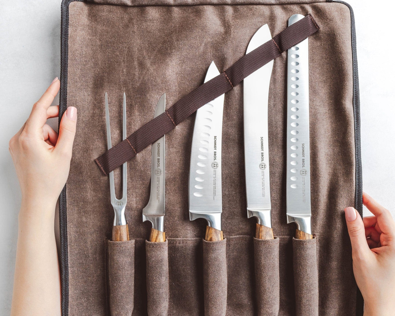 Zebra Wood 6-Piece BBQ Knife Set