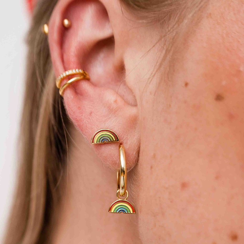 Rainbow Charm Earrings