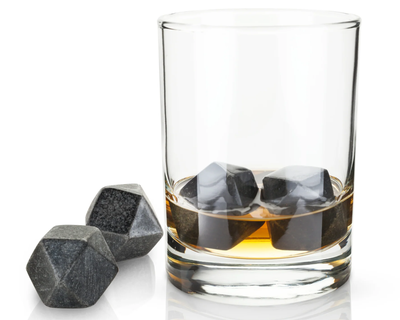 Glacier Rocks Basalt Hexagon Stone, Set of 4