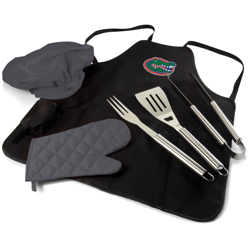 NCAA BBQ Apron Tote Pro Grill Set