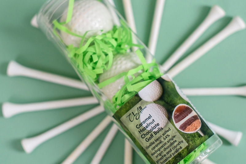 Hazelnut Caramel Chocolate Golf Balls