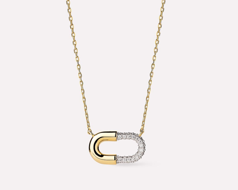 Blake Gold Mini Micropave Necklace