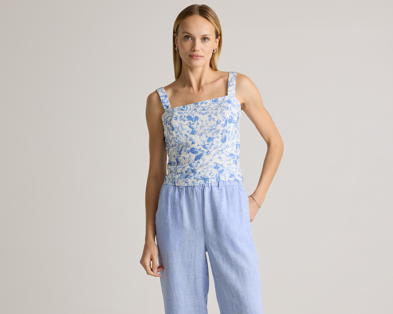 100% European Linen Fitted Tank
