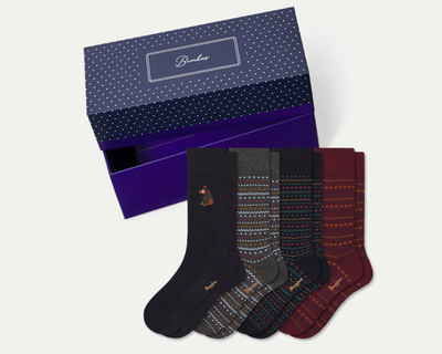 Men's Dress Calf Sock 4-Pack Gift Box