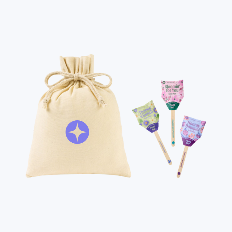 Branded Flower Pop Trio Pouch