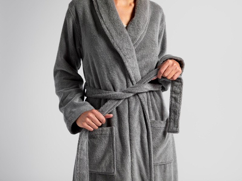 Classic Turkish Cotton Robe, Stone