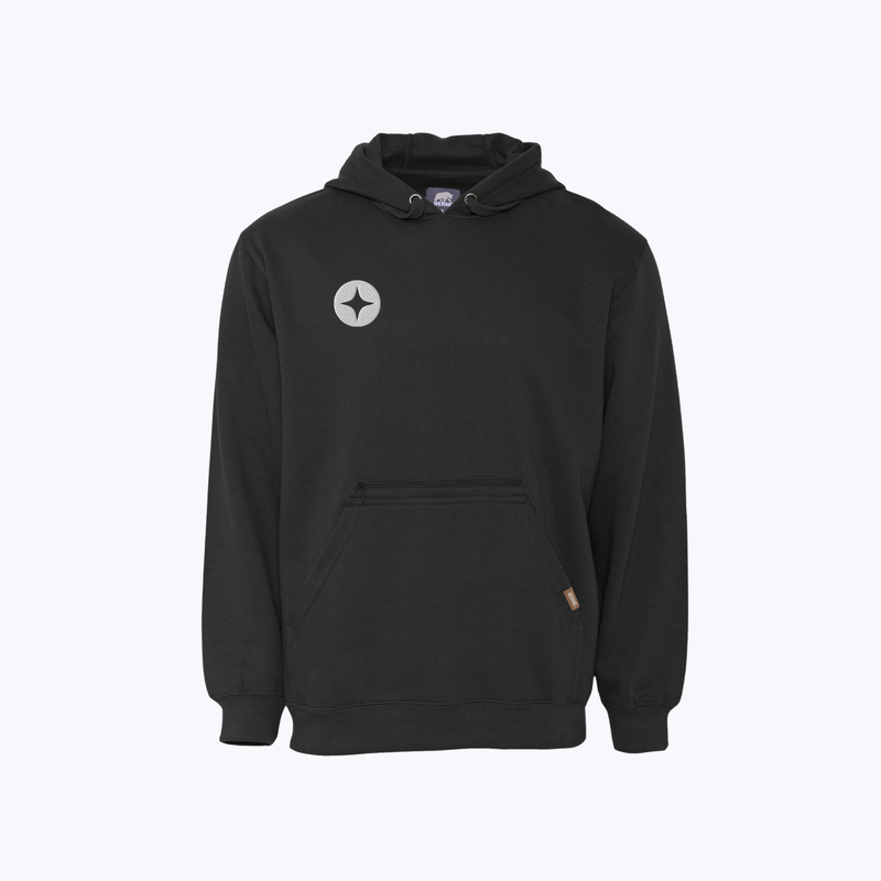 Branded Heritage Zippered Pocket Hooded Pullover Sweatshirt