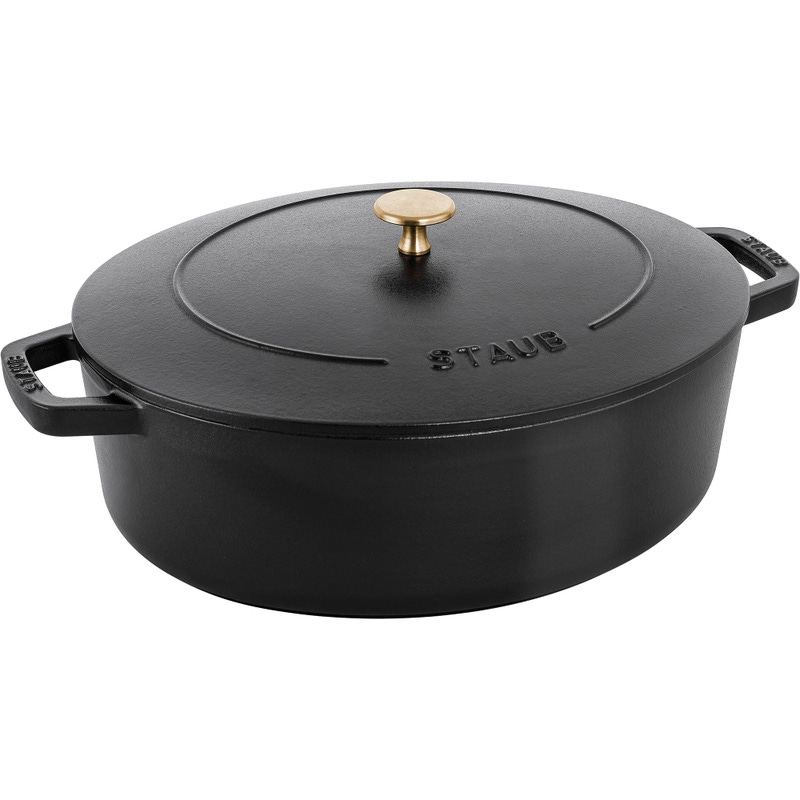 Cast Iron 6.25QT Shallow Oval Dutch Oven