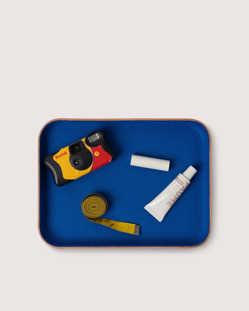 Leather & Merino Wool Large Tray