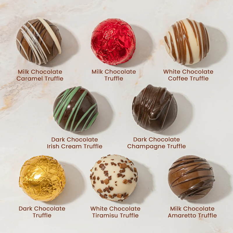 Festive Wreath Tin with Assorted Chocolate Truffles
