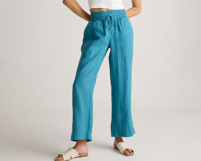 100% European Linen Wide Leg Pants