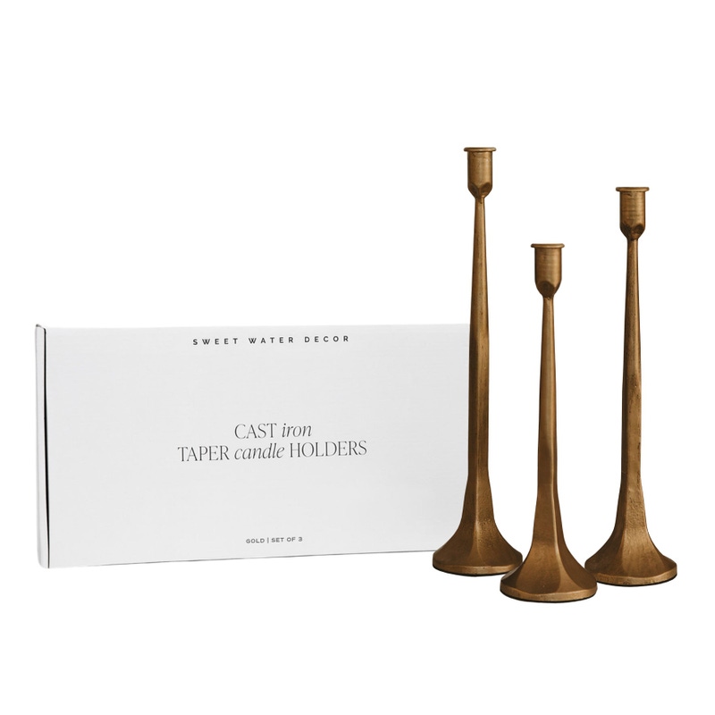 Cast Iron Taper Candle Holders