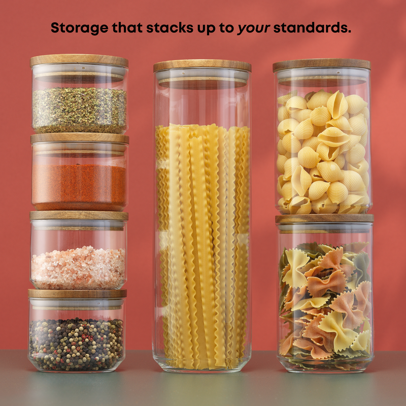 JoyJolt – Holden Stackable Glass Storage Canister Gift Set | Goody