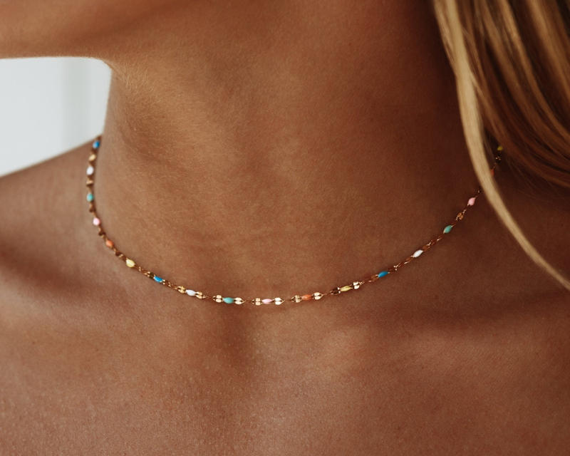 Rainbow Dainty Choker