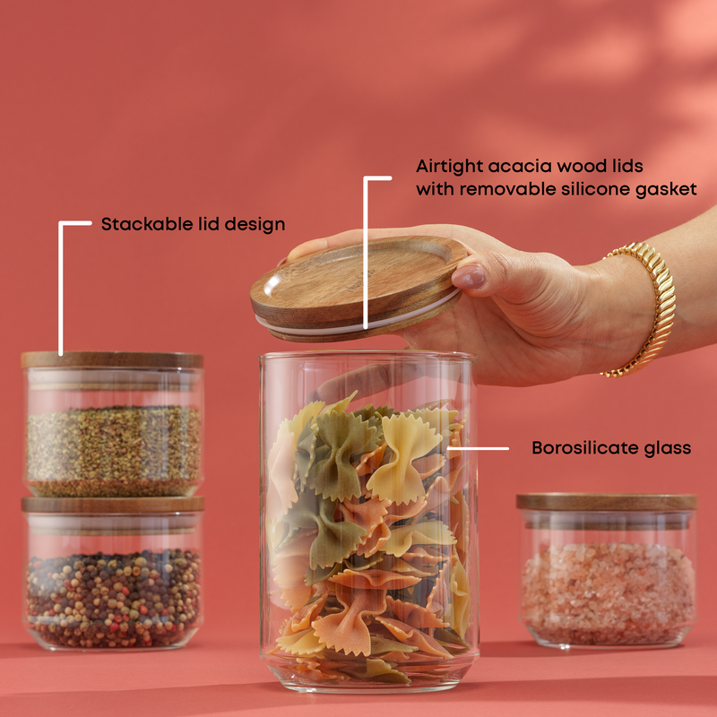 Holden Stackable Glass Storage Canister Gift Set