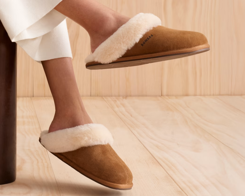Women's Suede Fluff Scuff Slipper