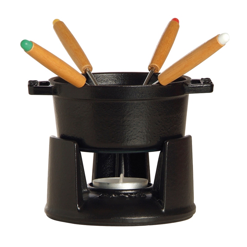 Mini Cast Iron Chocolate Fondue Set