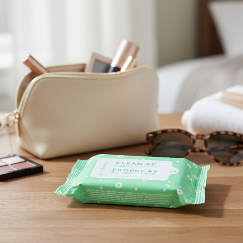 Clean AF On-The-Go Refreshing Facial Cleansing Wipes 4 Pack