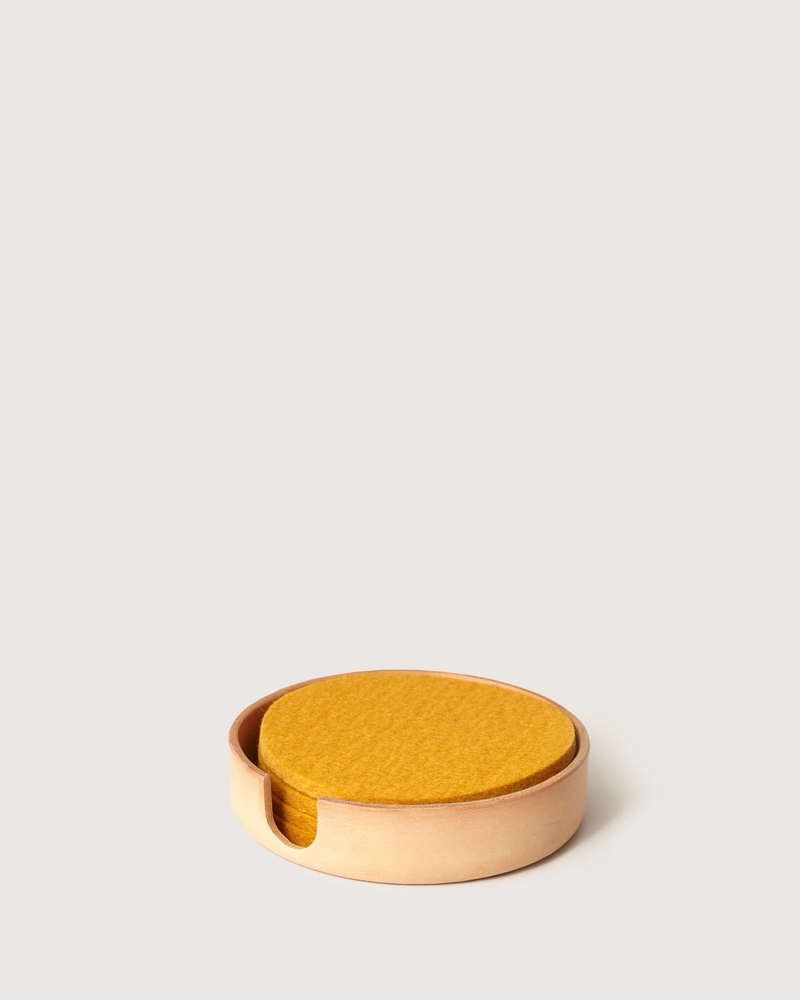 Leather Round Tray
