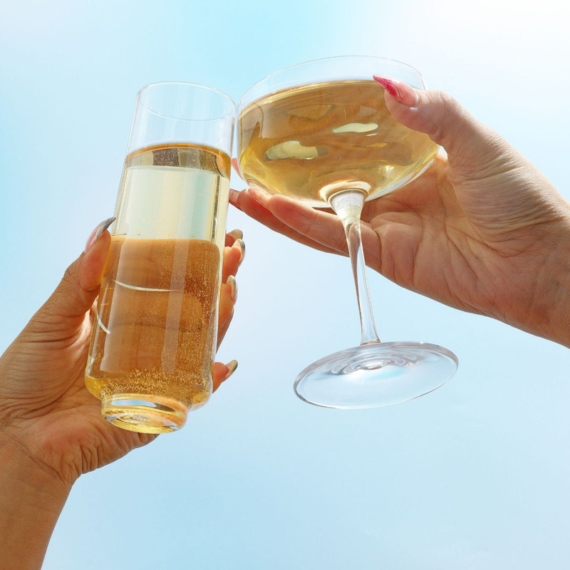 Sidney Stemless Champagne Flutes, Set of 4