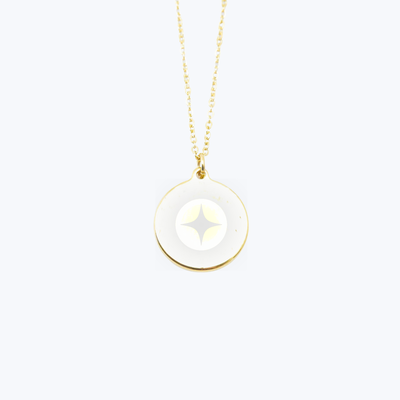 Engraved Small Disk Necklace