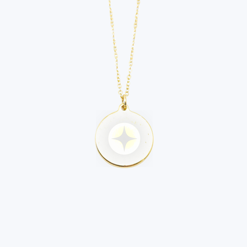 Engraved Small Disk Necklace