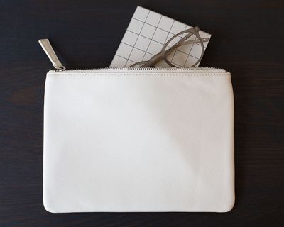 Vegan Leather Zip Pouch