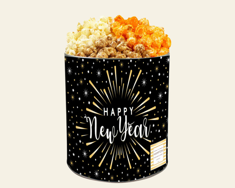 3 Flavor Hampton Classic Popcorn Tin, 1 Gallon