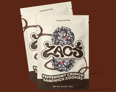 Peppermint Crunch Sandwich Cookies