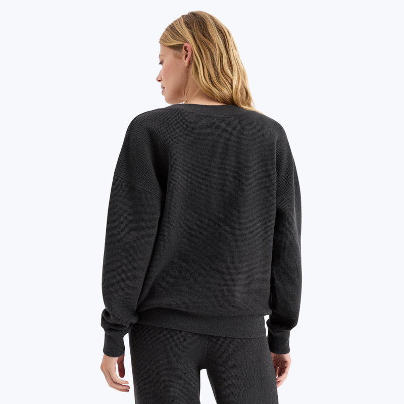 Branded Organic Luxe Waffle V-Neck Top