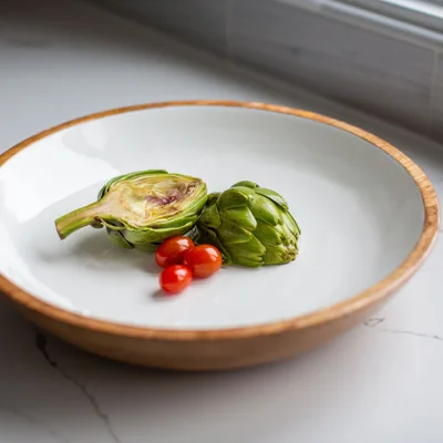 Large Mango Wood Serving Bowl