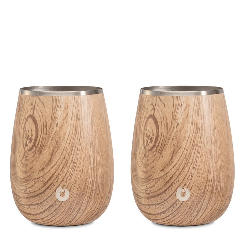 Stainless Steel Grand Pinot Wine Glass Set of 2